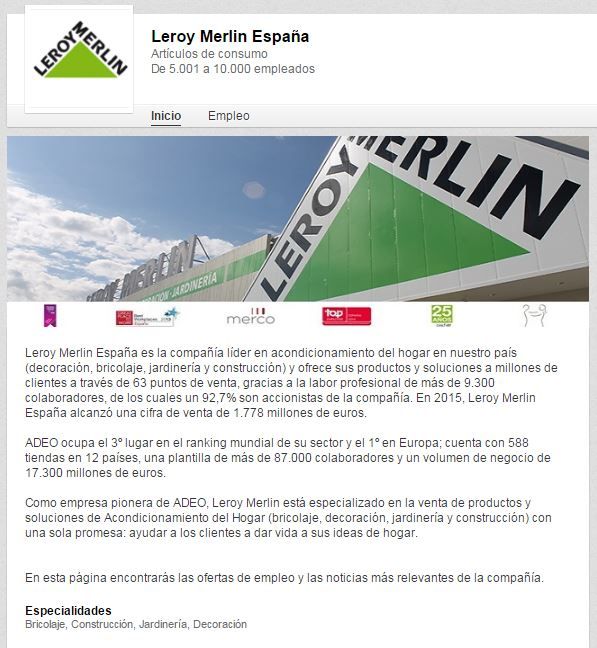 Leroy Merlin en LinkedIn